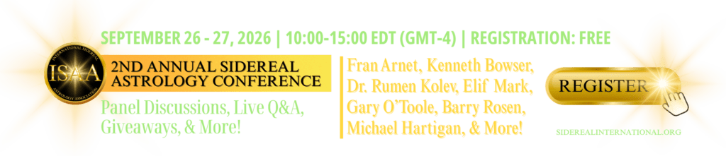 ISAA Sidereal Astrology Annual Conference (2000 x 1080 px)