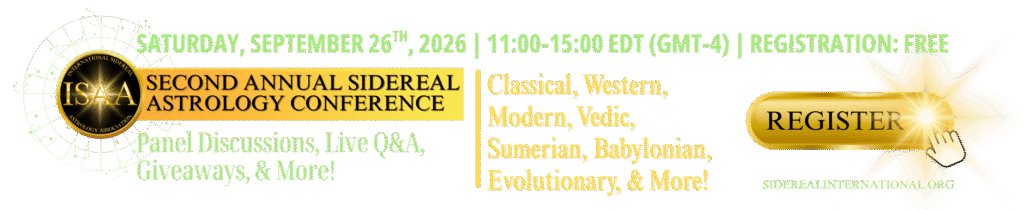 ISAA Sidereal Astrology Annual Conference September 26, 2025