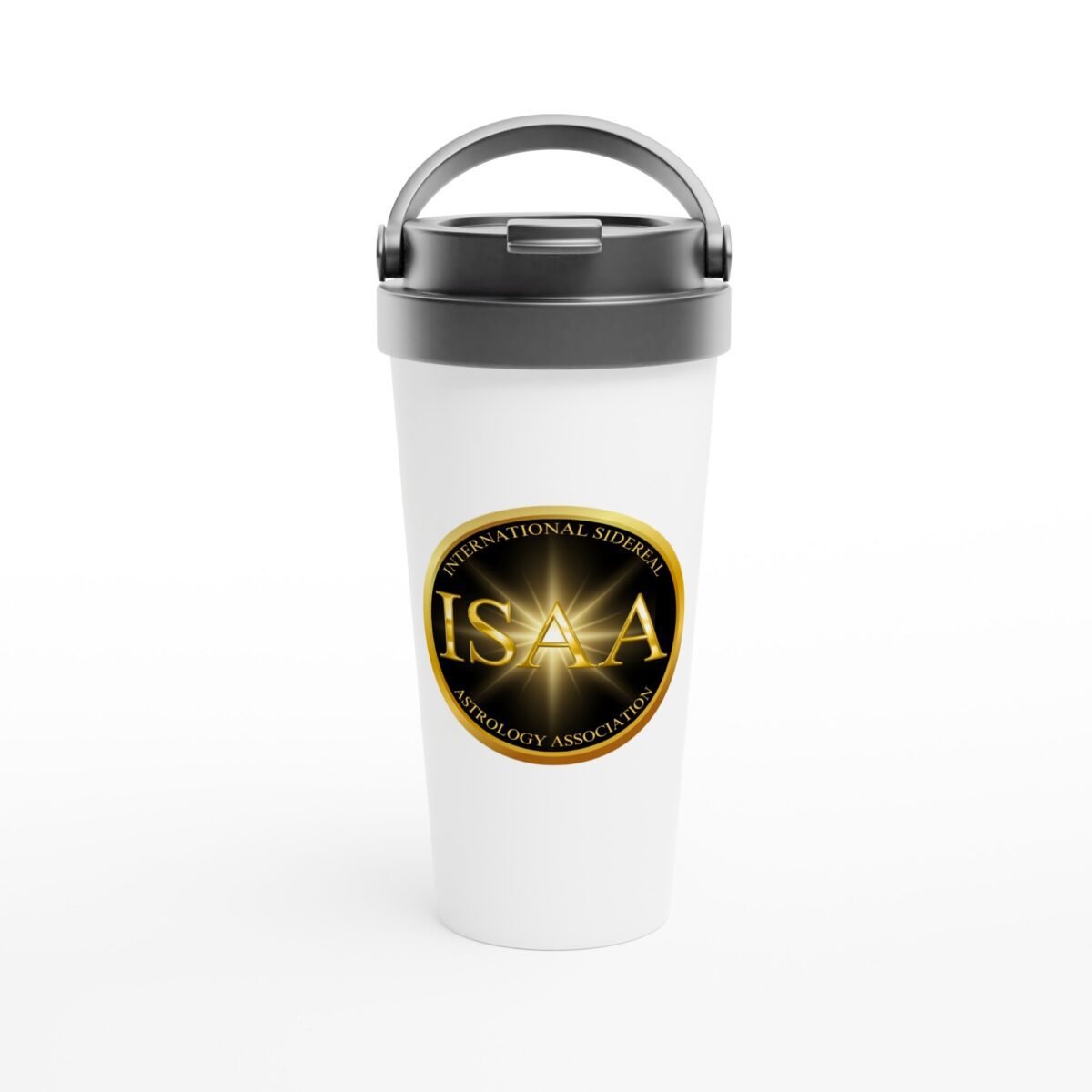 ISAA Travel Mug – 15oz Stainless Steel – White