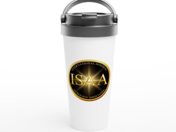 ISAA Travel Mug – 15oz Stainless Steel – White