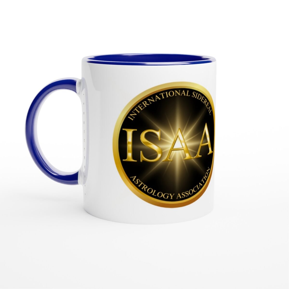 ISAA 11oz Ceramic Mug - White & Navy