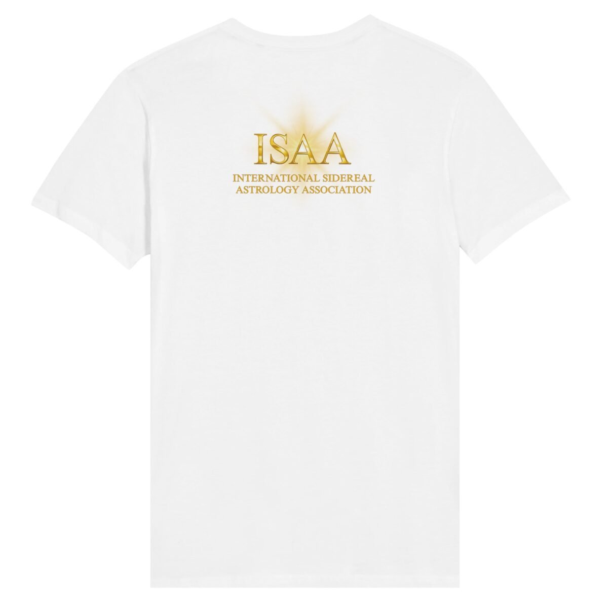 ISAA Premium Unisex V-Neck T-shirt - White (Back)