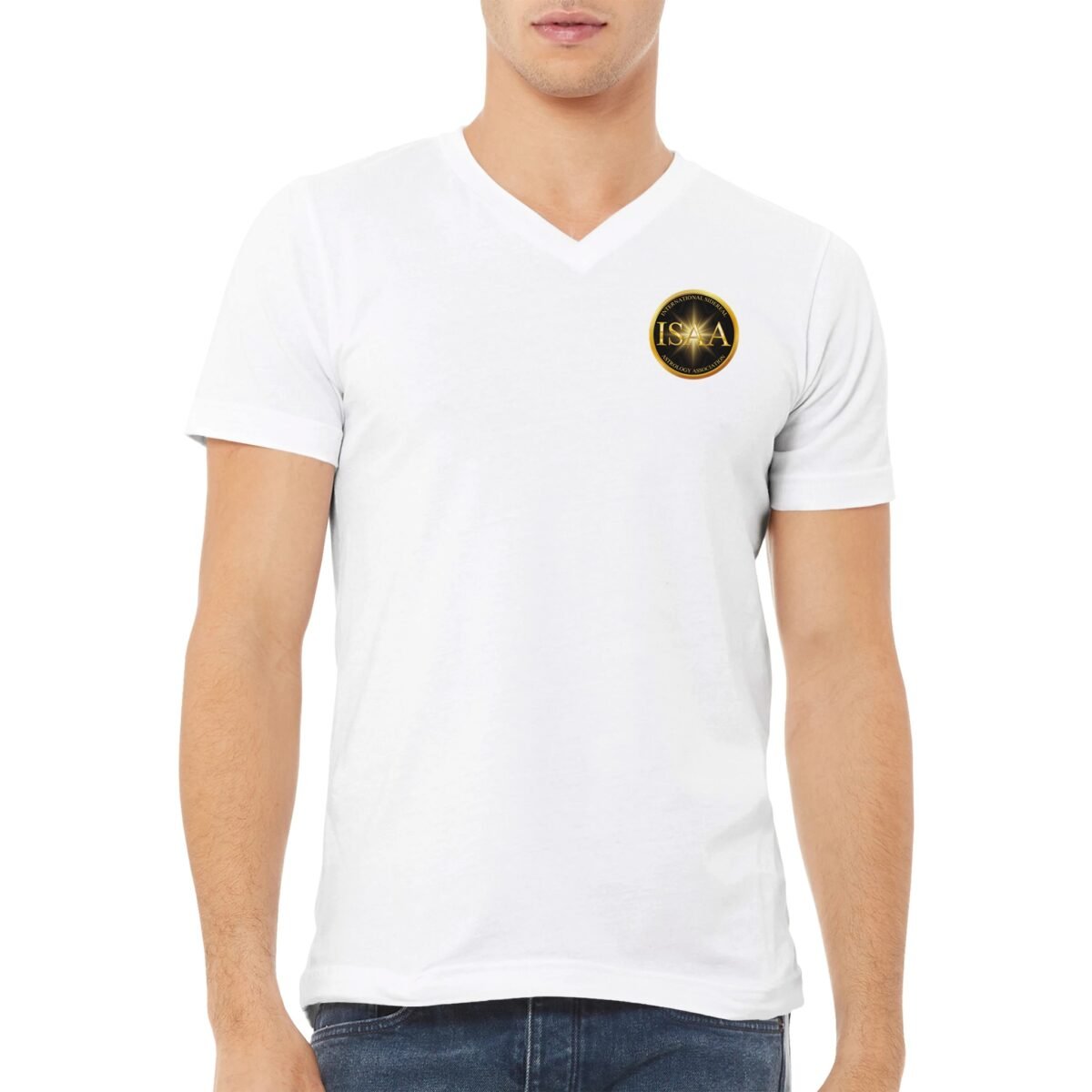 ISAA Premium Unisex V-Neck T-shirt - White