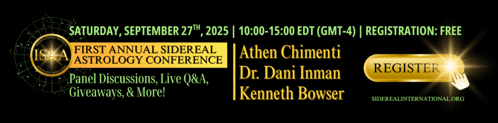 International Sidereal Astrology Association Sidreal Astrology Conference 2025 dr. dani inman athen chimenti kenneth bowswer michael hartigan gary o'toole abbeygale quinn (3)