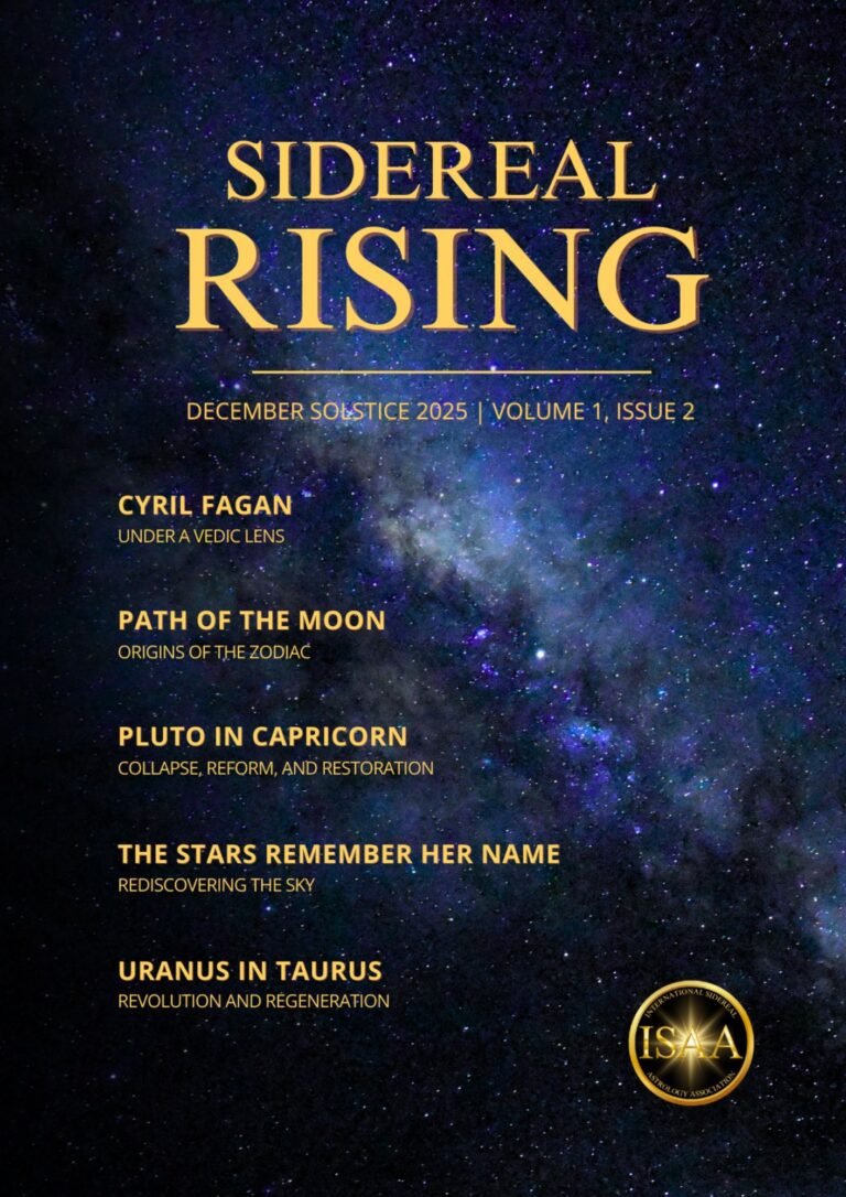 Sidereal Rising Volume 1 Issue 2 International Sidereal Astrology Association ISAA