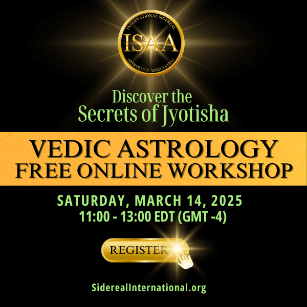 Vedic Astrology Workshop ISAA International Sidereal Astrology Association